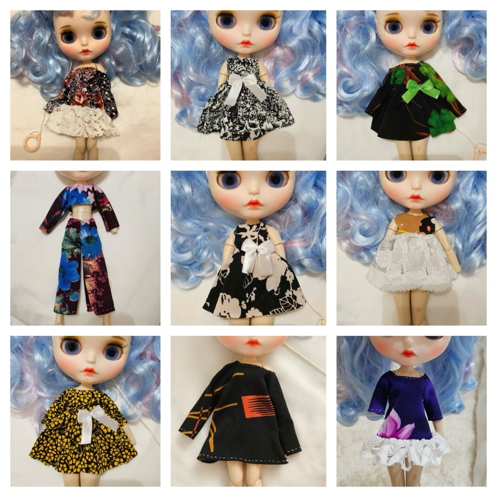 9 clothes for Blythe doll